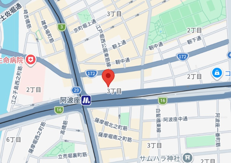 クロスレジデンス阿波座の地図
