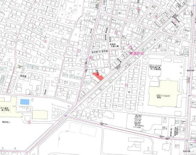 宇都宮市南高砂町　265.98㎡　売地の地図