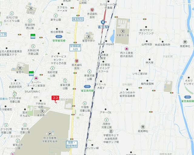 宇都宮市南高砂町　265.98㎡　売地の地図