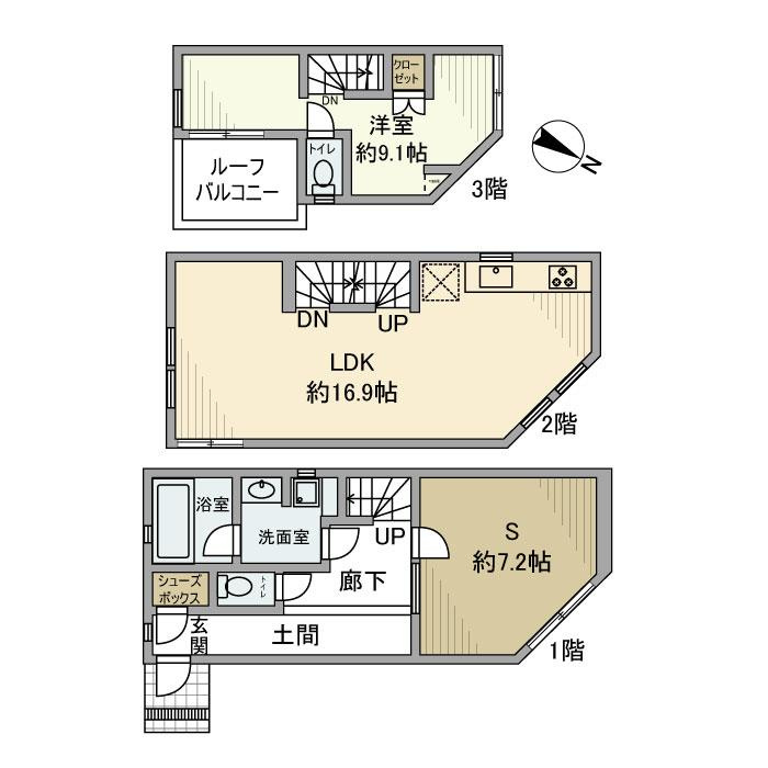 東十条戸建の間取り