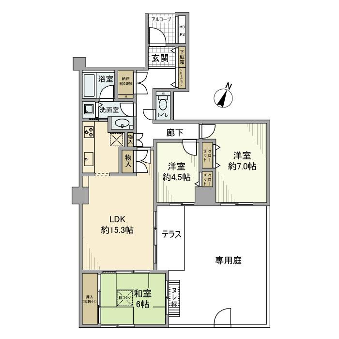 パークシティ新川崎・東３番街Ｆ棟の間取り