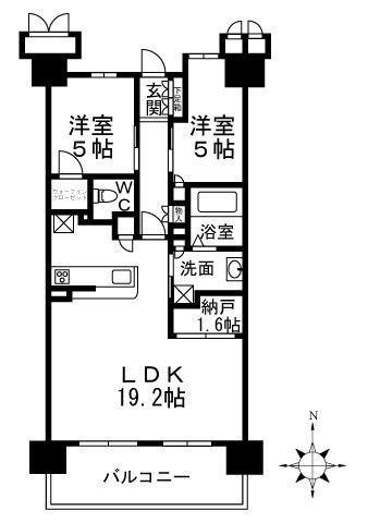 リバーガーデン千里中央あかり絵のみちＣ棟の間取り