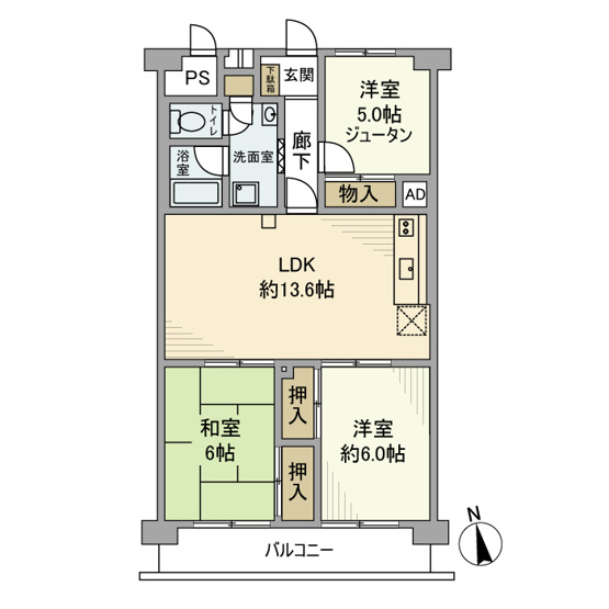 【間取り】 | セントラルグリーンハイツ
