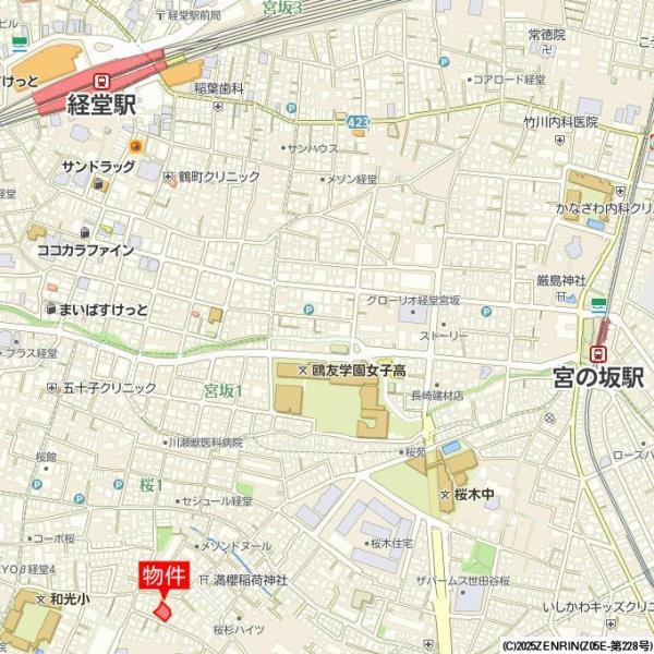 ＩＳＭ経堂の地図