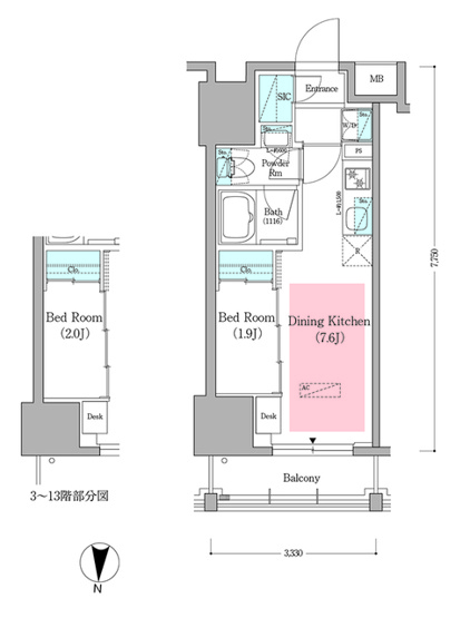 【間取り】 | アーバネックス深川住吉Ⅲ