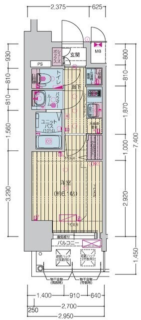 プレサンス桜山駅前アフォードの間取り