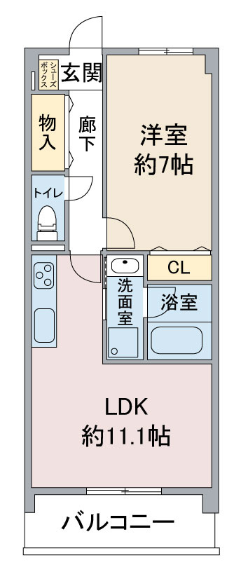 ホワイト ドエル 道徳の間取り