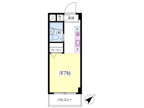 洋室７帖のワンルーム♪