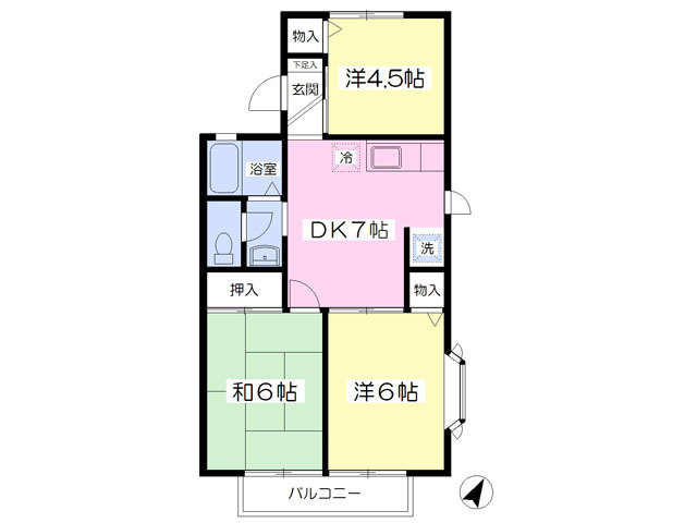 南東向き３ＤＫ