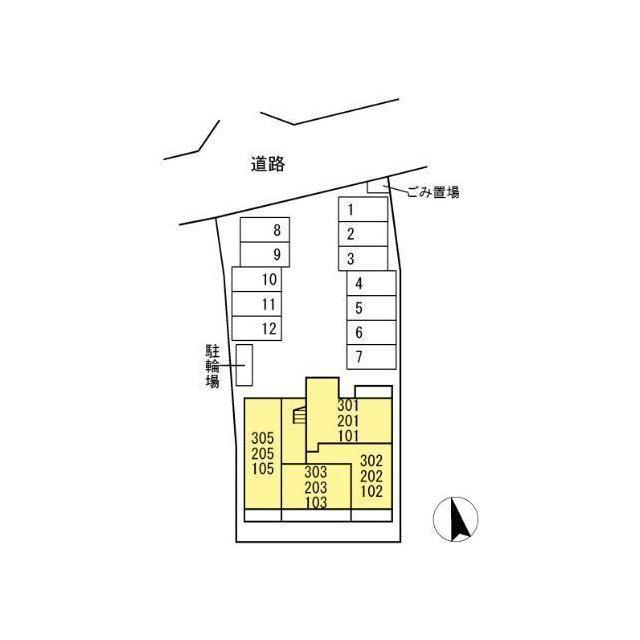 D-room岐南町八剣北の駐車場