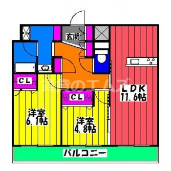【間取り】 | アルファシオレヴァーク | アルファシオレヴァークの間取り