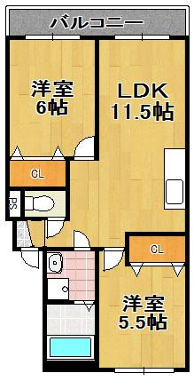 コスモメゾンの間取り|★振り分けタイプ★