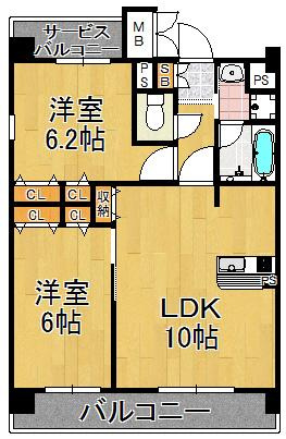 Cubic Courtの間取り|2ＬＤＫ！