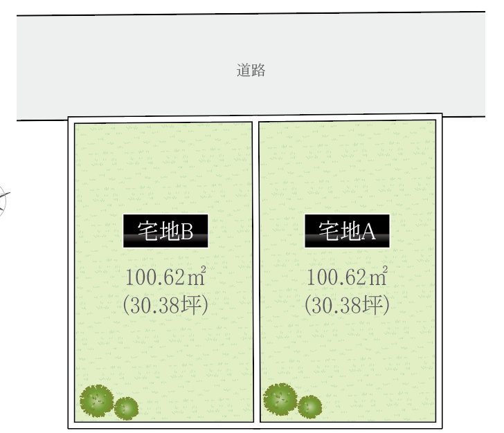 【横浜市旭区都岡町58-17全2棟新築戸建て】★仲介手数料無料★（都岡小学校・都岡中学校）の区画図