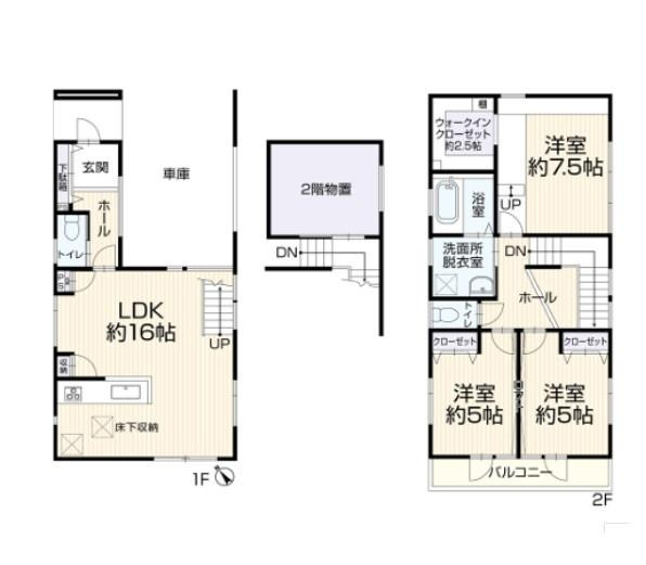 横浜市港北区鳥山町の中古一戸建の間取り