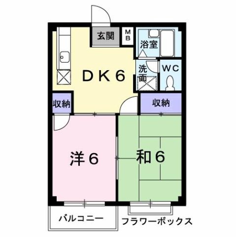 エルディム元揮Ｂの間取り