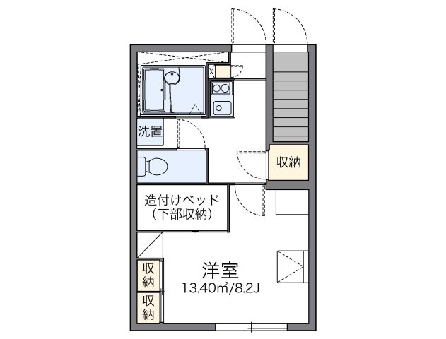 レオパレスｙｏｕの間取り