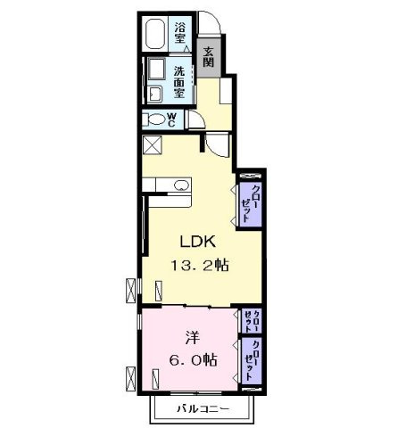 アンジュ　八田の間取り