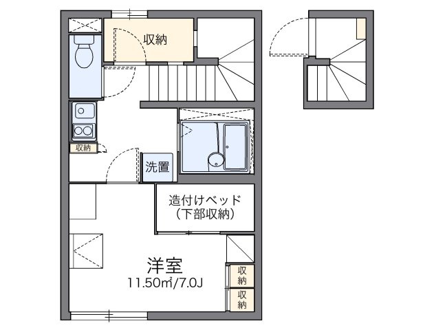 レオパレスストリームⅢの間取り