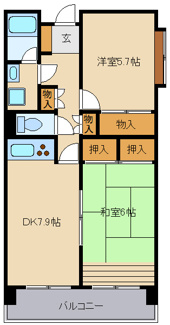 【間取り】 | ファミール江田 | 間取り図
