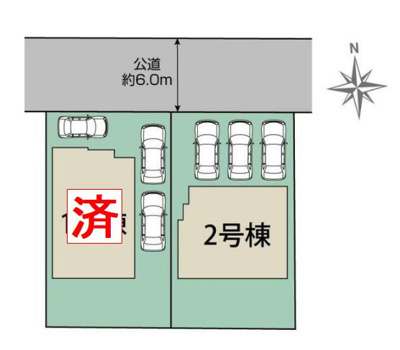 【区画図】 | ☆☆☆新築分譲　郡山市安積町笹川中ノ渡戸TE　全２棟－ラスト１棟！！ | 全体区画図です