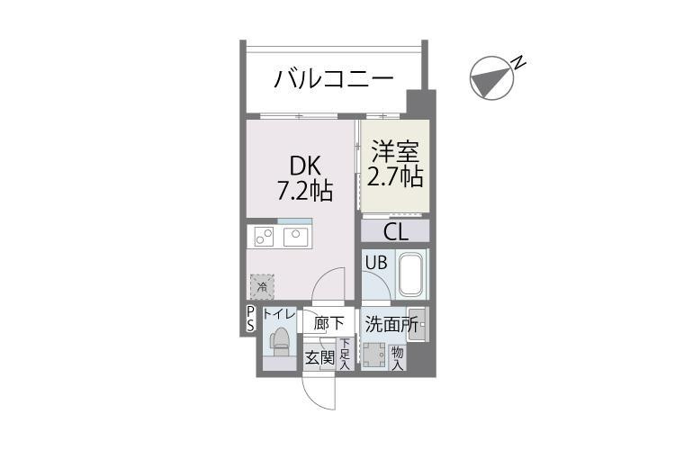 アルティザ大橋駅前の間取り|使いやすい間取りです。