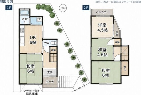 須山町戸建の間取り