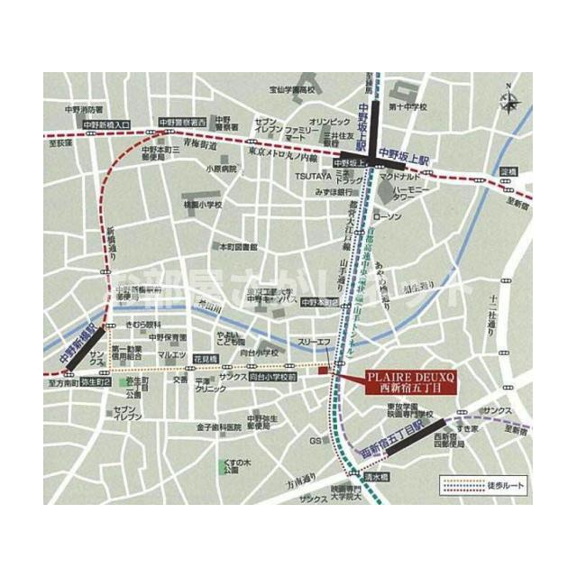 プレール・ドゥーク西新宿五丁目【おとり物件なし】#学生・社会人にオススメ！初期費用分割払いOK！の地図