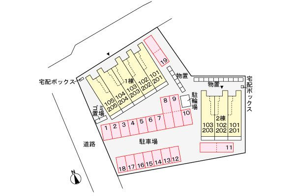 スイセンⅠの駐車場