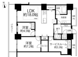 WコンフォートタワーズWESTの間取り