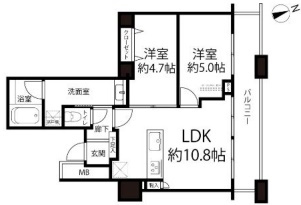芝浦アイランドグローヴタワーの間取り