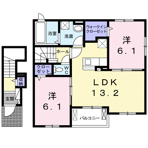 【間取り】 | メゾン　ミモザⅢ