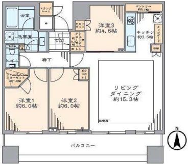 パークタワー晴海の間取り