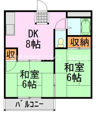 【間取り】 | タウニー浜野B