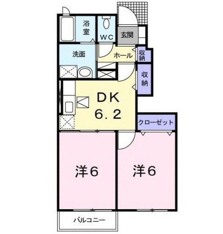 エアリー　レジデンス　Ａ＆Ｋの間取り