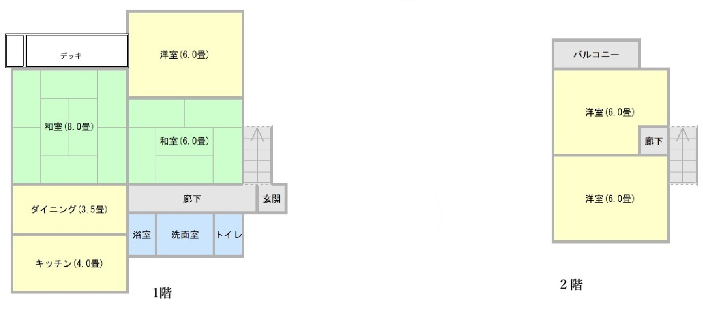 長谷町　戸建ての間取り
