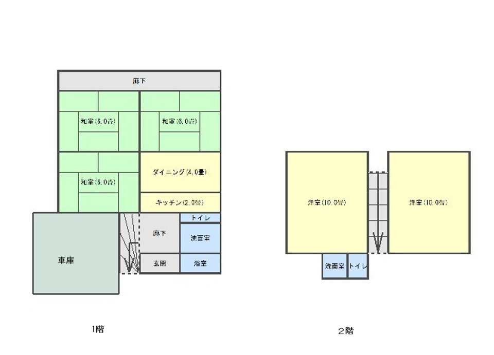安浦町大字中畑立小路　戸建ての間取り