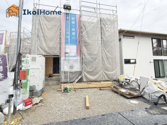 明石市大久保町江井島第4　2号棟　新築戸建の前面道路含む現地写真|●年中無休：当日予約可●道路は北側幅員約7mでゆったりしています！交通量は少なく安心です！