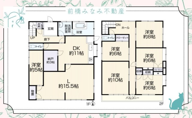 【中古】高崎市江木町　６LDK＋Sの間取り