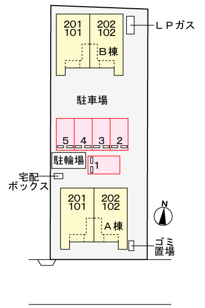 カーサ　ルセス　Ａの区画図