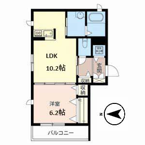 シャーメゾン里中の間取り