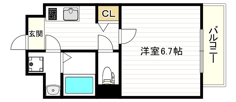 エクスクルーシブレジデンス西九条の間取り