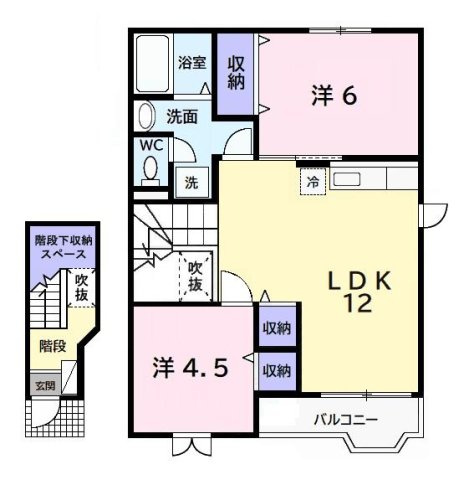【間取り】 | クレストヒルズＢ