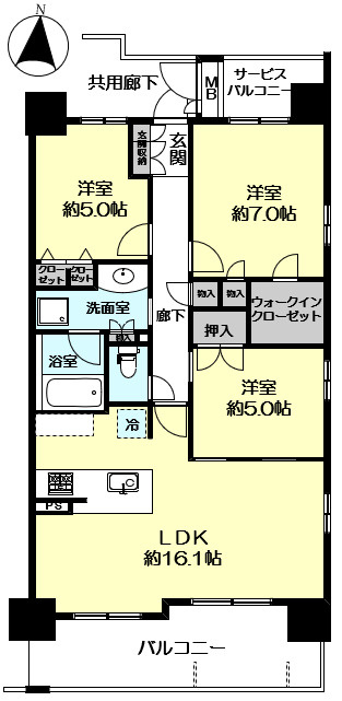 ☆リベール明石西新町☆の間取り|令山陽電鉄西新町駅徒歩4分
令和2年（2020年1月）建築、専有面積（壁芯）74.49㎡