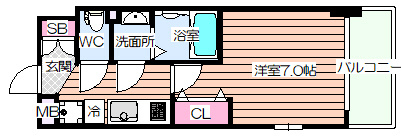 【間取り】 | Luxe西長堀