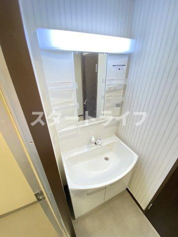 大阪市東淀川区東中島４丁目の賃貸マンションの洗面所