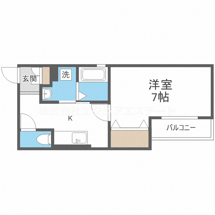 Queen’sCourt住吉長居の間取り