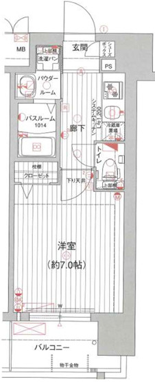 エグゼ難波西Ⅳの間取り