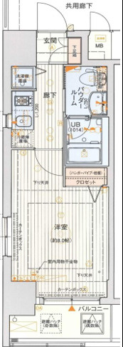 クリスタルグランツ北堀江の間取り