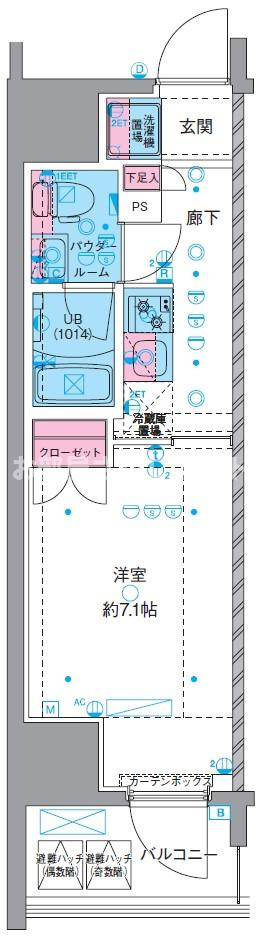 GENOVIA横浜石川町【おとり物件なし】#学生・社会人にオススメ！初期費用分割払いOK！の間取り